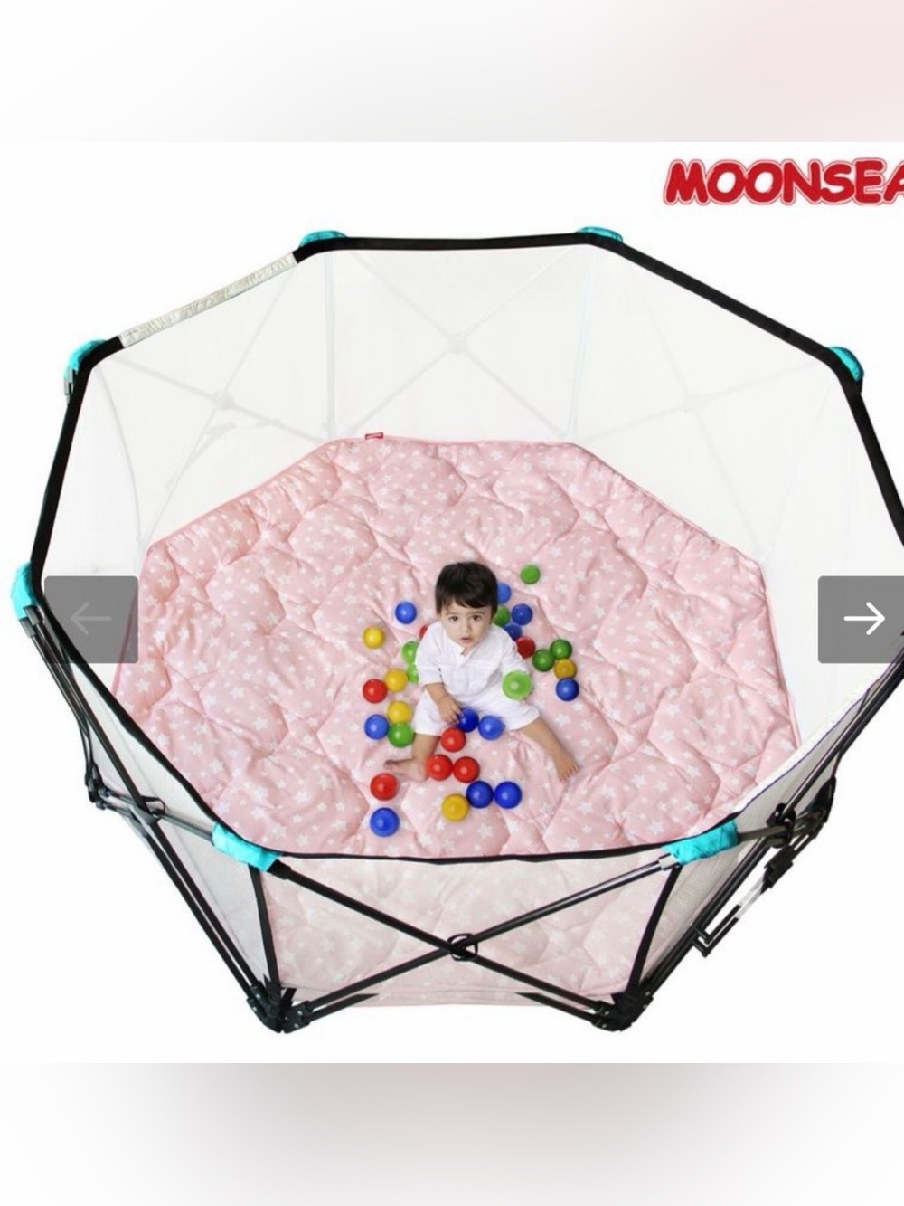 NWT - Moonsea Pink Star Quilted Play Mat - Sealed - Picture 3 of 4